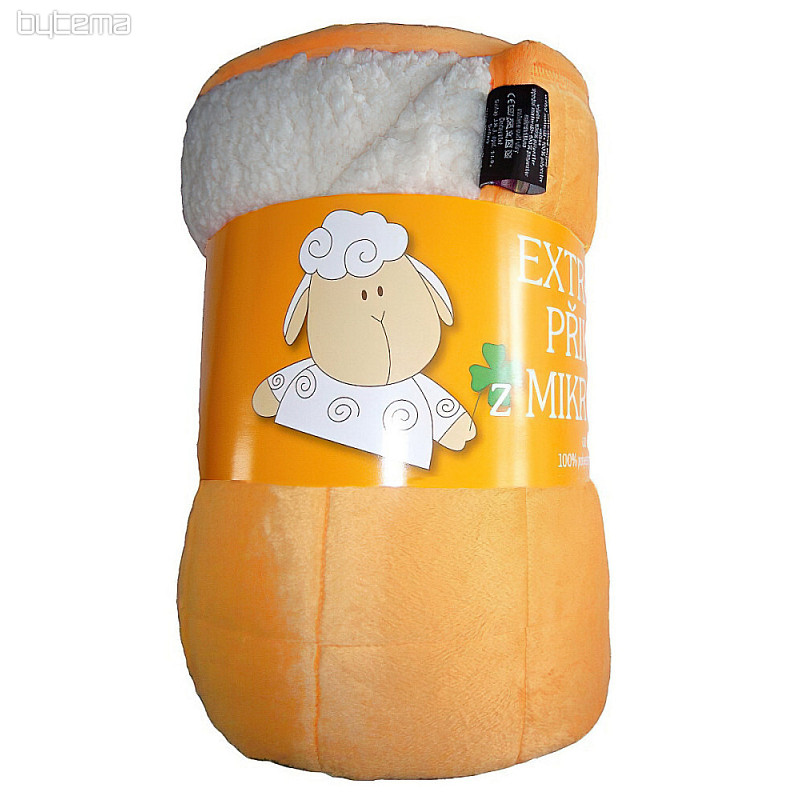mikroszálas takaró EXTRA SOFT SHEEP öltés narancssárga fény