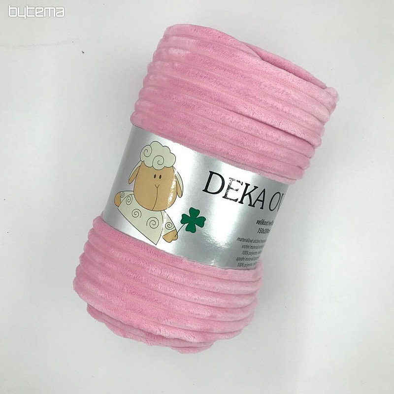 mikroszálas takaró EXTRA SOFT SHEEP kordbársony - rózsaszín