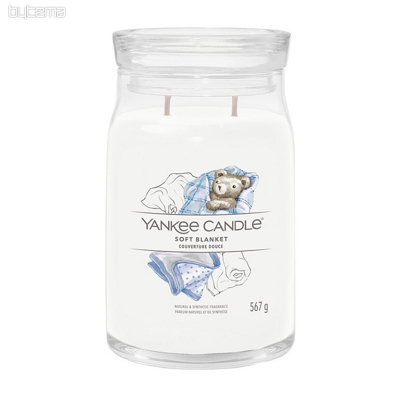 gyertya YANKEE CANDLE illat SOFT BLANKET üveg nagy 2 WICKS