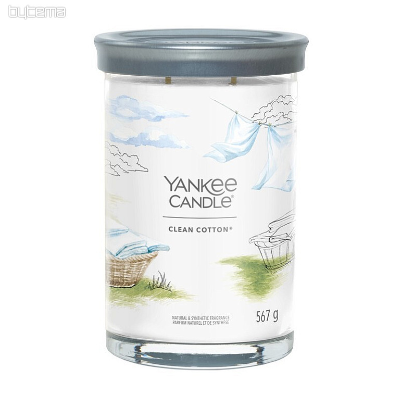 gyertya YANKEE CANDLE illat CLEAN COTTON TUMBER LARGE 2 WICKS