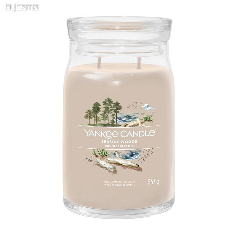 gyertya YANKEE CANDLE illat SEASIDE WOODS GLASS LARGE 2 kanóc