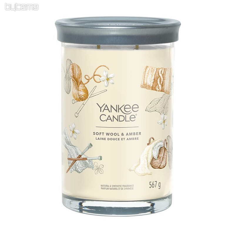 gyertya YANKEE CANDLE illat SOFT WOOL és ABER TUMBER LARGE