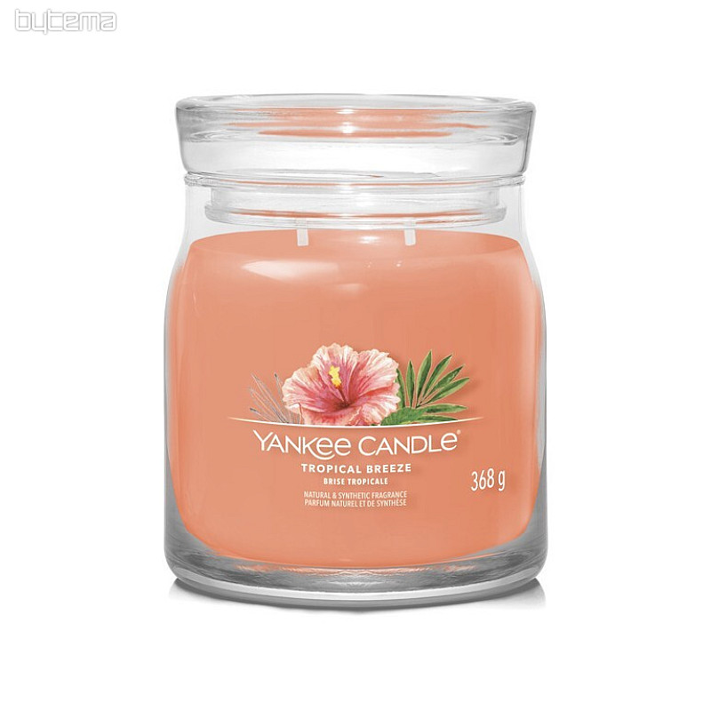 gyertya YANKEE CANDLE illat TROPICAL BREEZE GLASS MEDIUM 2 kanóc