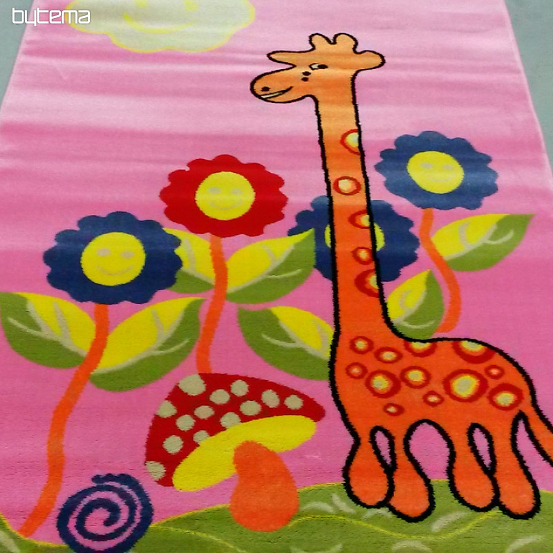 Gyerek szőnyeg KIDS GIRAFFE rózsaszín