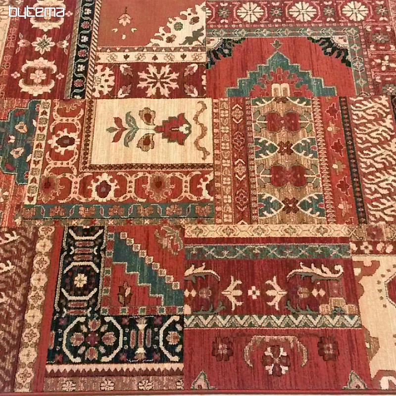 Luxus gyapjúszőnyegek ROYAL PATCHWORK multi red