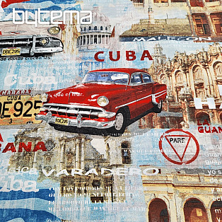 dekoratív szövet CUBA retro design