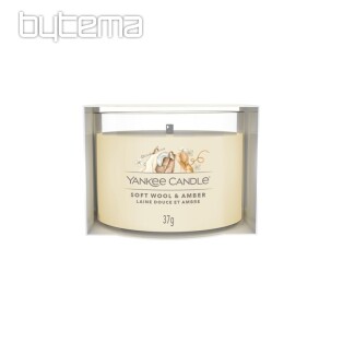 gyertya YANKEE CANDLE illat SOFT WOOL és ANBER ÜVEGBEN 37g