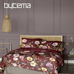 IRISETTE luxus pamut szatén WAVE 8576-60 ROSE BORDEAUX