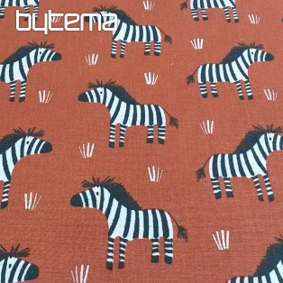 ZEBRA pamutszövet barna